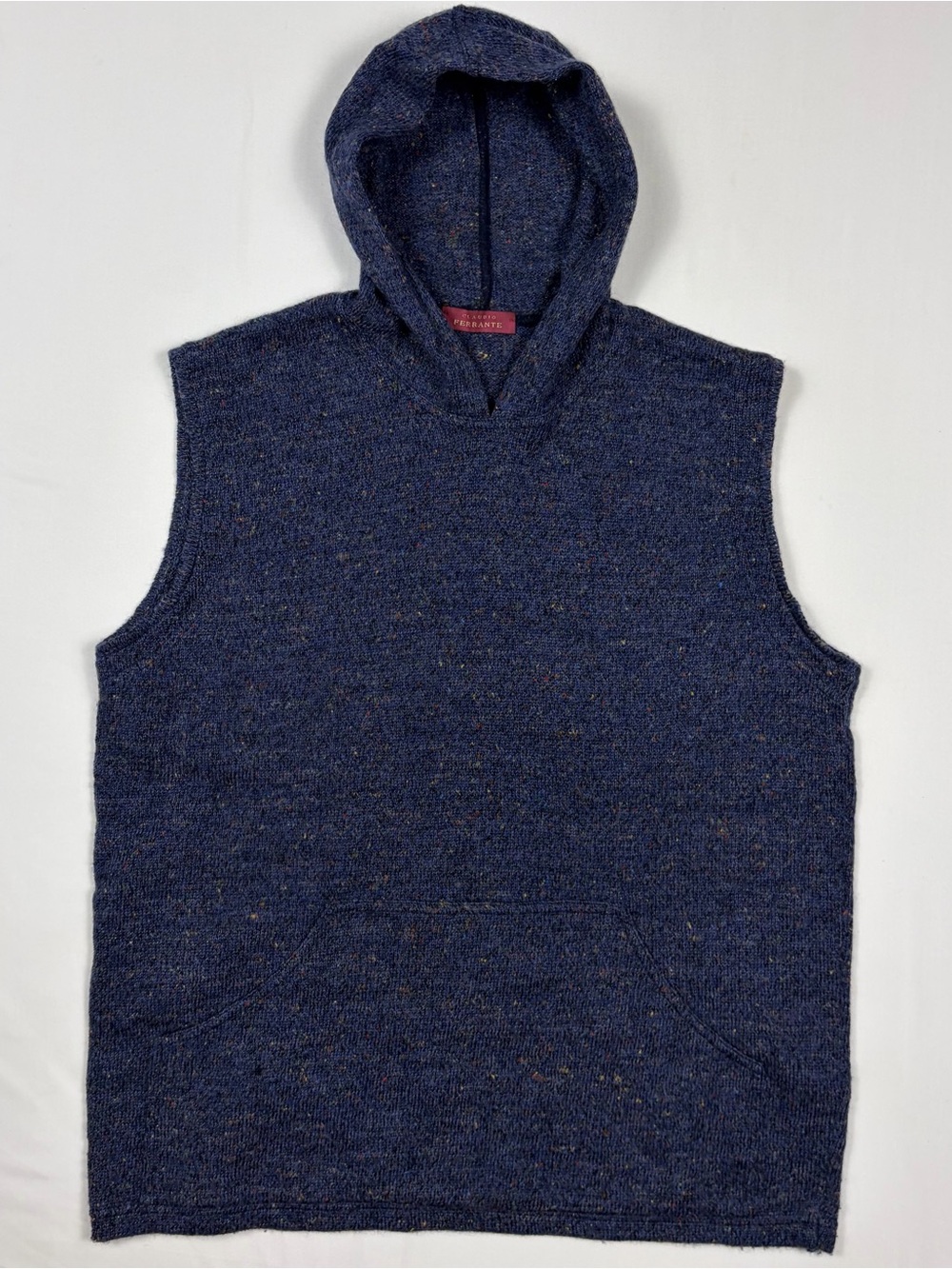 Vintage Claudio Ferrante Made Italy Wool Blend Hooded Sweater Vest